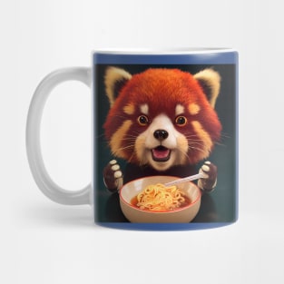 Kawaii Red Panda Eating Ramen Mug